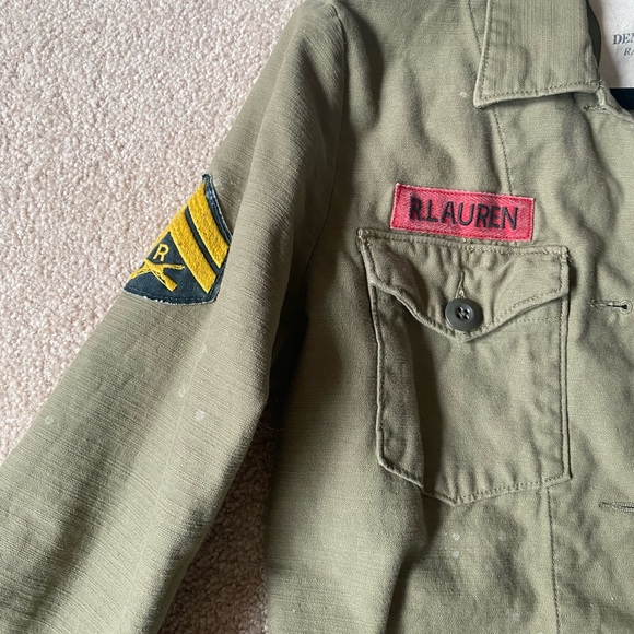 Ralph Lauren Denim military style button down - Picture 2 of 3